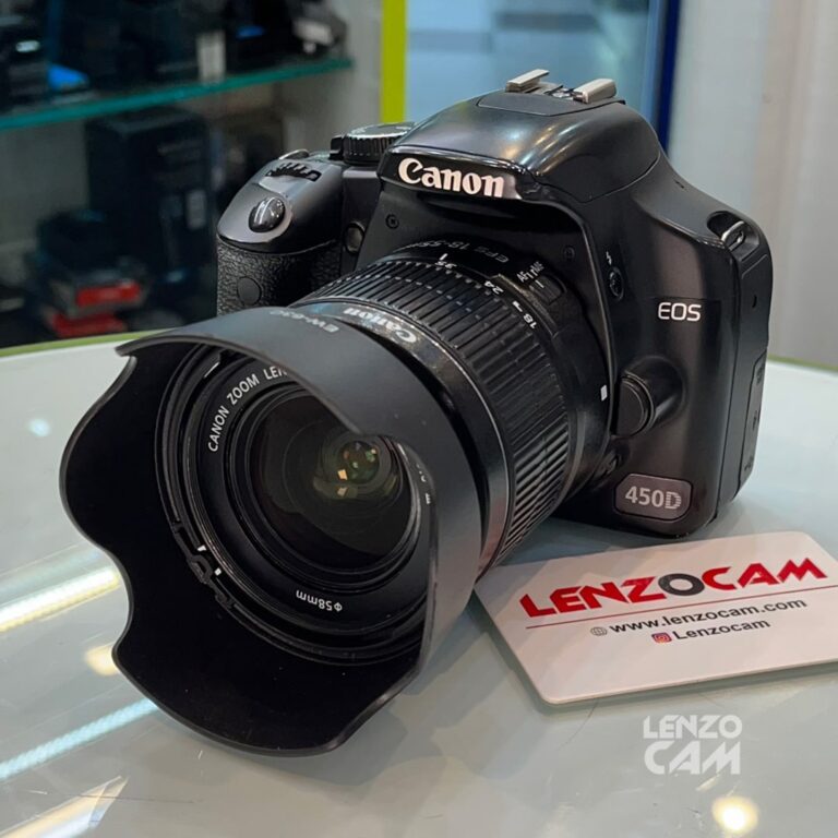 دوربین دست دوم كانن مدل Canon 450D به همراه لنز 55-18